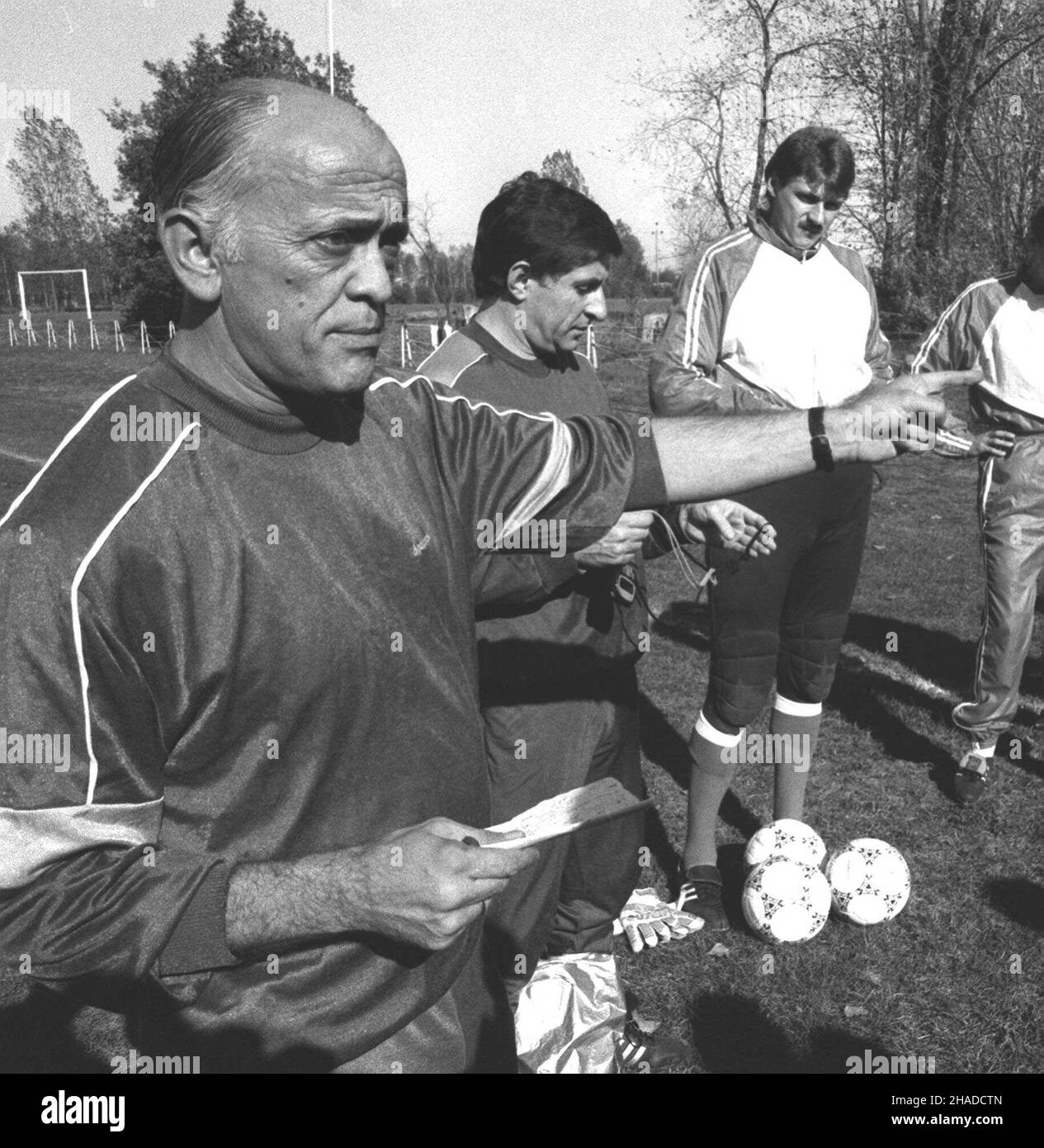 équipe nationale de football de pologne Banque d'images noir et blanc