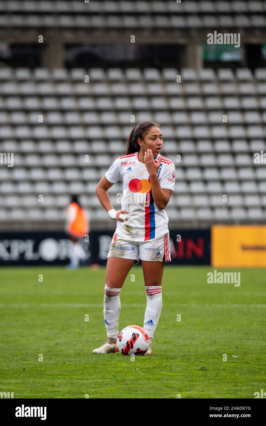 Selma Bacha de l'Olympique Lyonnais lors du championnat féminin de France D1 Arkema football match entre le FC Paris et l'Olympique Lyonnais le 12 décembre 2021 au stade de Charlety à Paris, France - photo Melanie Laurent / A2M Sport Consulting / DPPI Banque D'Images