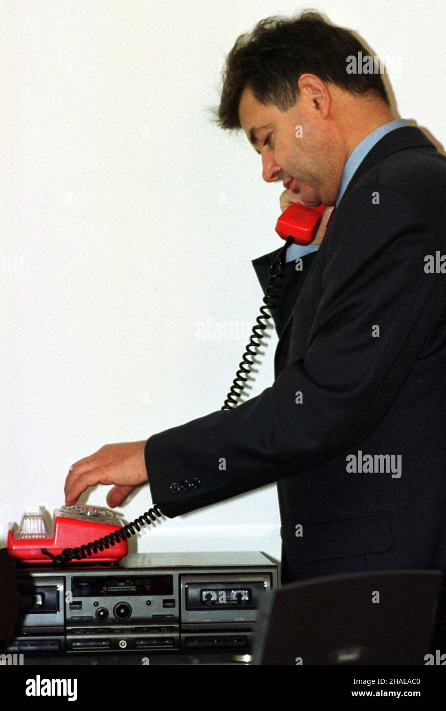 Gdañsk, 10.11.1999.Marian Krzaklewski, przewodnicz¹cy NSZZ 'olidarnoœæ'.(m.) PAP/Stefan KraszewskiGdansk, 10.11.1999.Marian Krzaklewski, Président du Syndicat indépendant de l'autonomie gouvernementale 'solidarité'.(m.) PAP/Stefan Kraszewski Banque D'Images