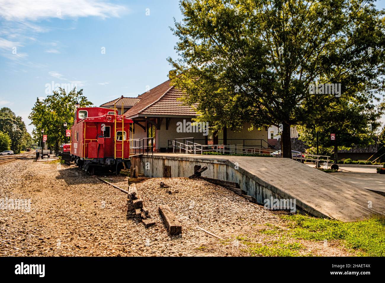 Cornelia Railroad Depot, Grant place, Cornelia, Géorgie Banque D'Images