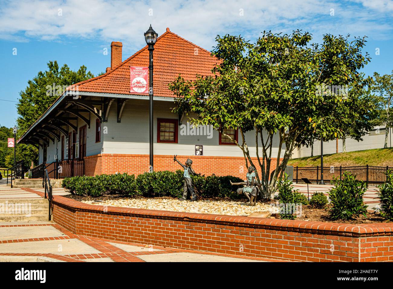 Cornelia Railroad Depot, Grant place, Cornelia, Géorgie Banque D'Images
