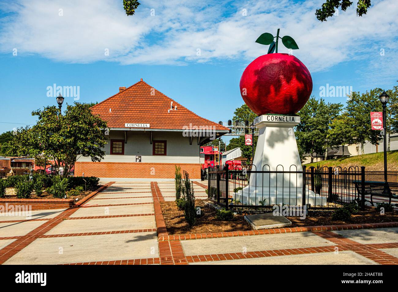 Cornelia Railroad Depot, Grant place, Cornelia, Géorgie Banque D'Images