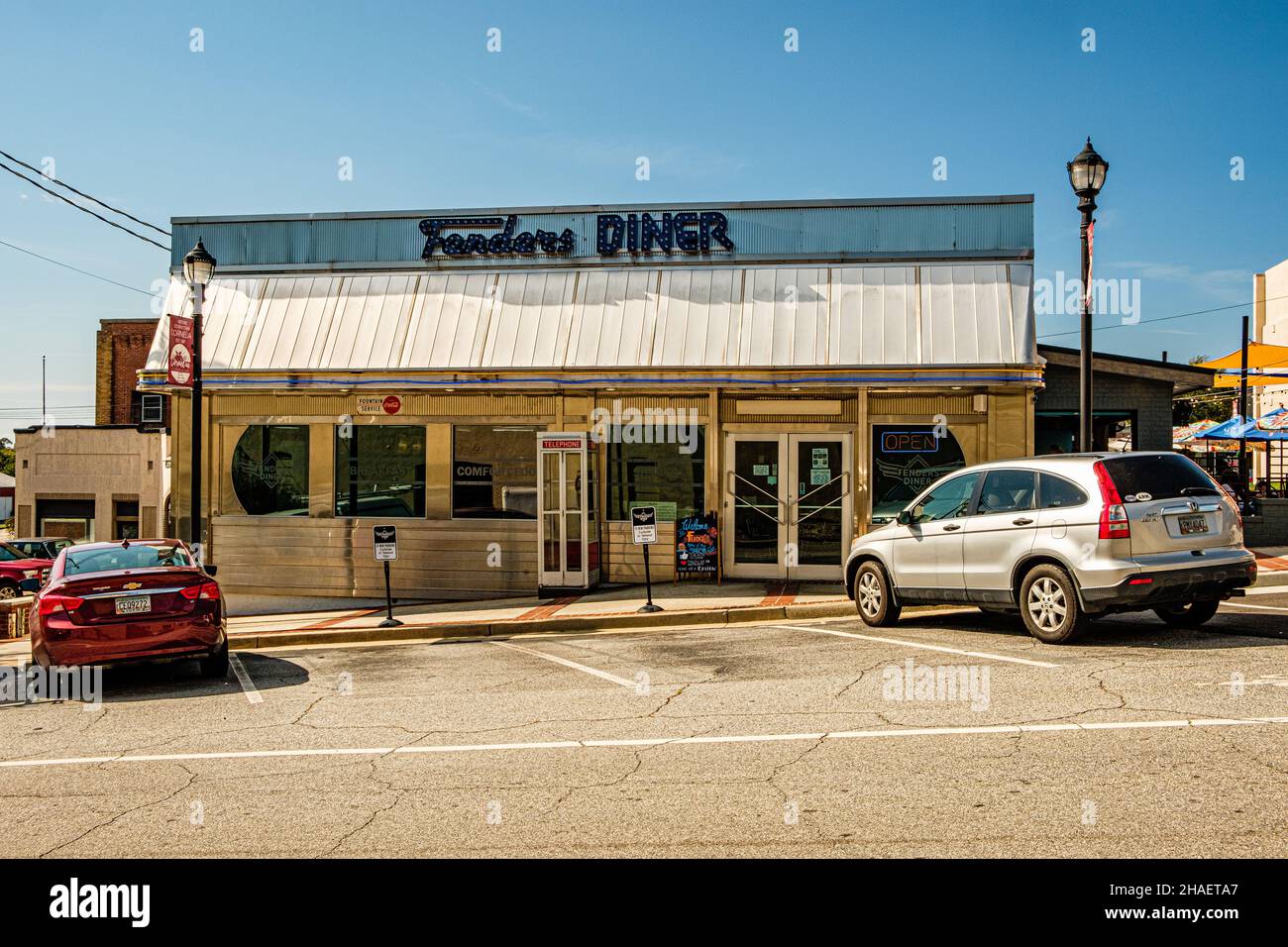 Ailes Diner, Irvin Street, Cornelia, Géorgie Banque D'Images