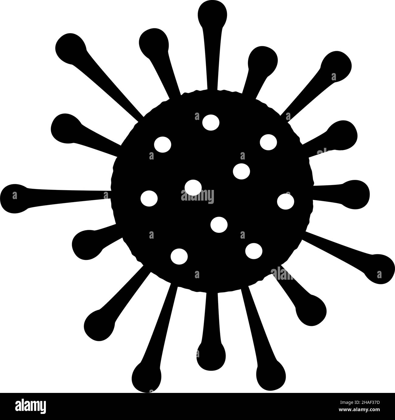 microbe, icône de bactérie isolée sur vecteur blanc Illustration de Vecteur