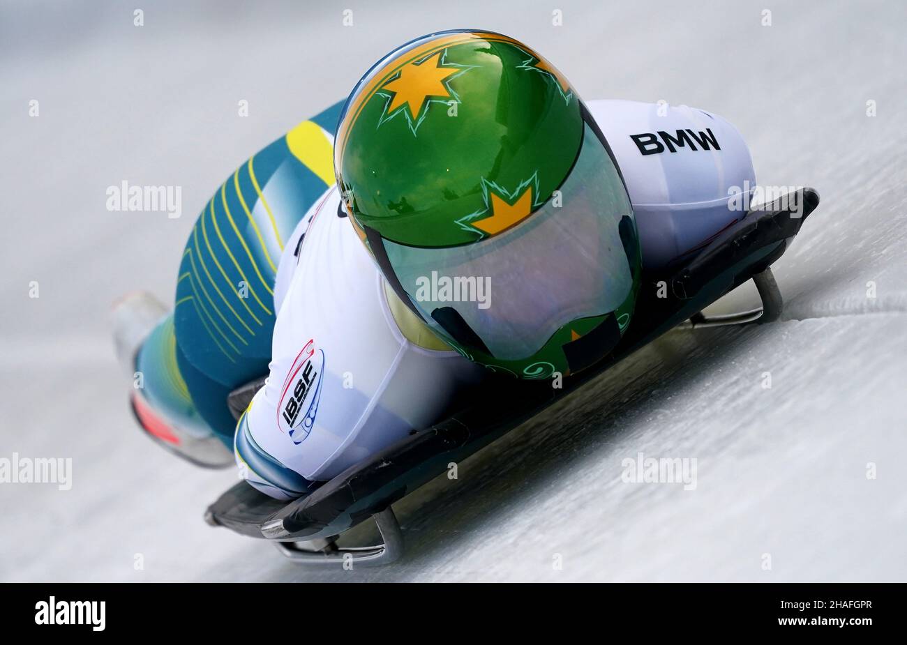 Jaclyn Narracott (AUS) lors de la coupe du monde BMW IBSF Bob & Skeleton le 10 décembre 2021 à VELTINS EisArena Winterberg, Allemagne photo par SCS/Soenar Chamid/AFLO (PAYS-BAS OUT) Banque D'Images