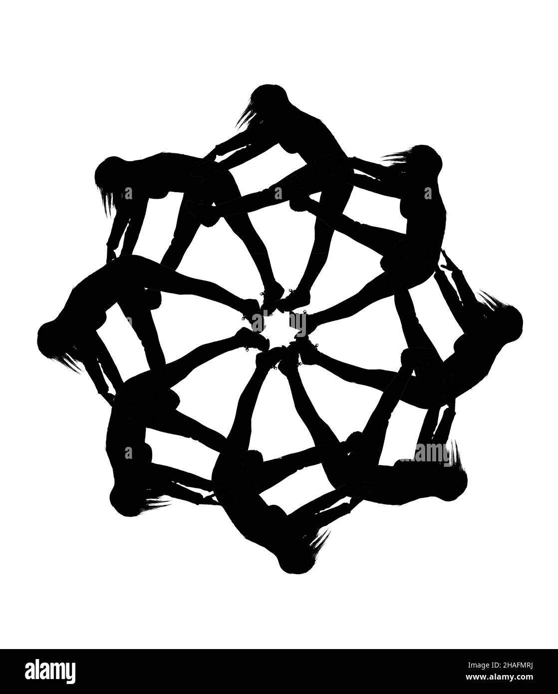 forme de kaléidoscope abstraite d'un danseur Banque D'Images forme de kaléidoscope abstraite d'un danseur Banque D'Images