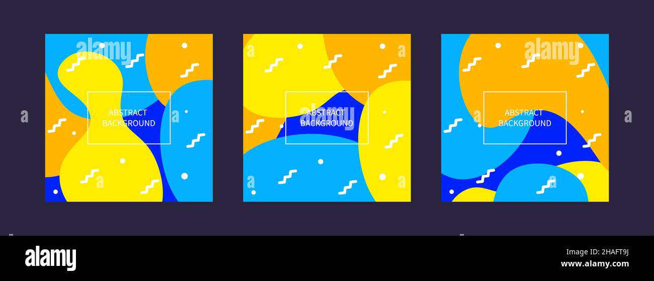 Ensemble d'arrière-plans avec formes simples organiques.Motif géométrique tendance moderne.Motif avec ondes rondes.Carte d'été Vector Illustration de Vecteur