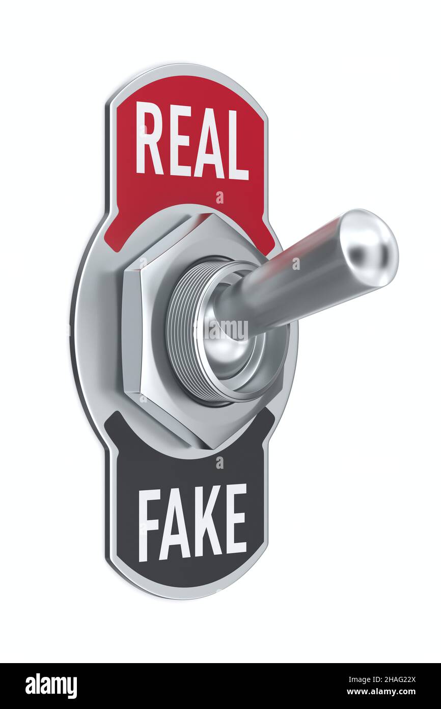 basculer l'interrupteur sur fond blanc.Illustration 3D isolée Banque D'Images