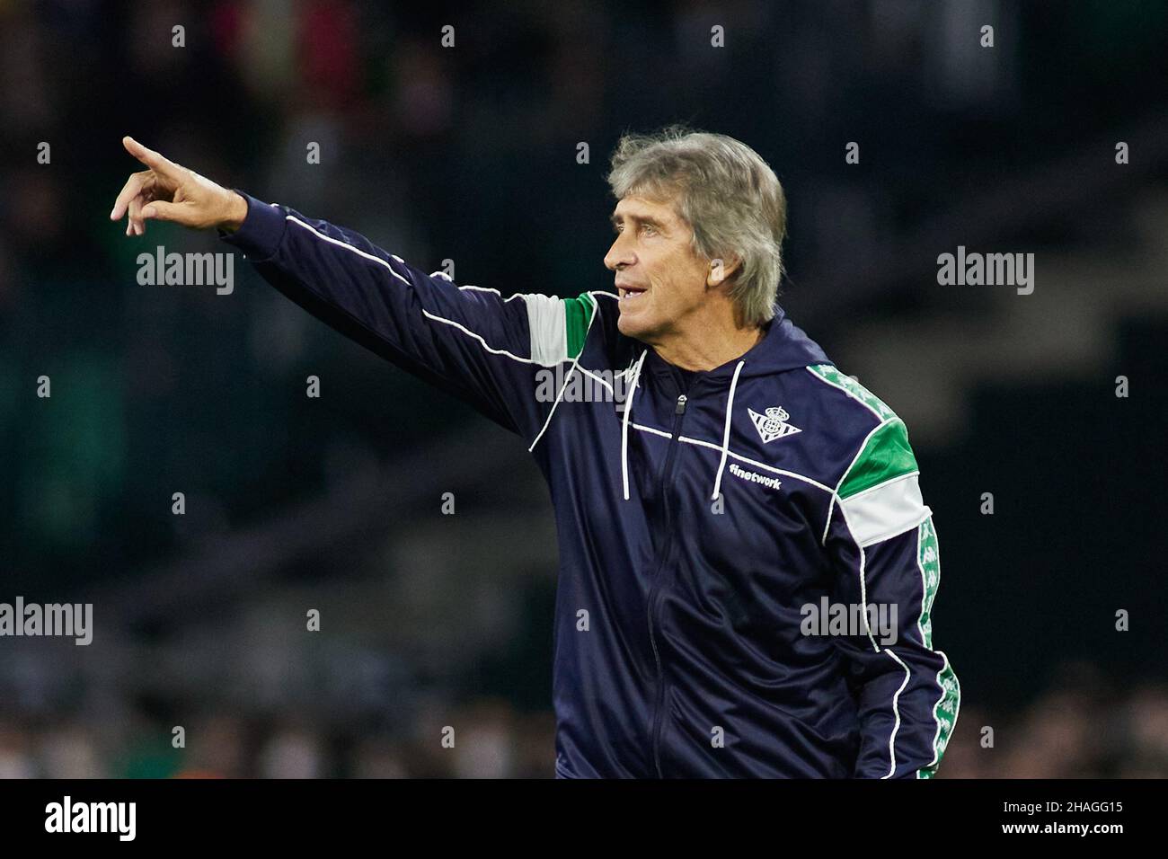 Manuel Pellegrini, entraîneur en chef de Real Betis lors du championnat espagnol la Liga football match entre Real Betis et Real Sociedad le 12 décembre 2021 au stade Benito Villamarin à Séville, Espagne - photo: Joaquin Corchero/DPPI/LiveMedia Banque D'Images