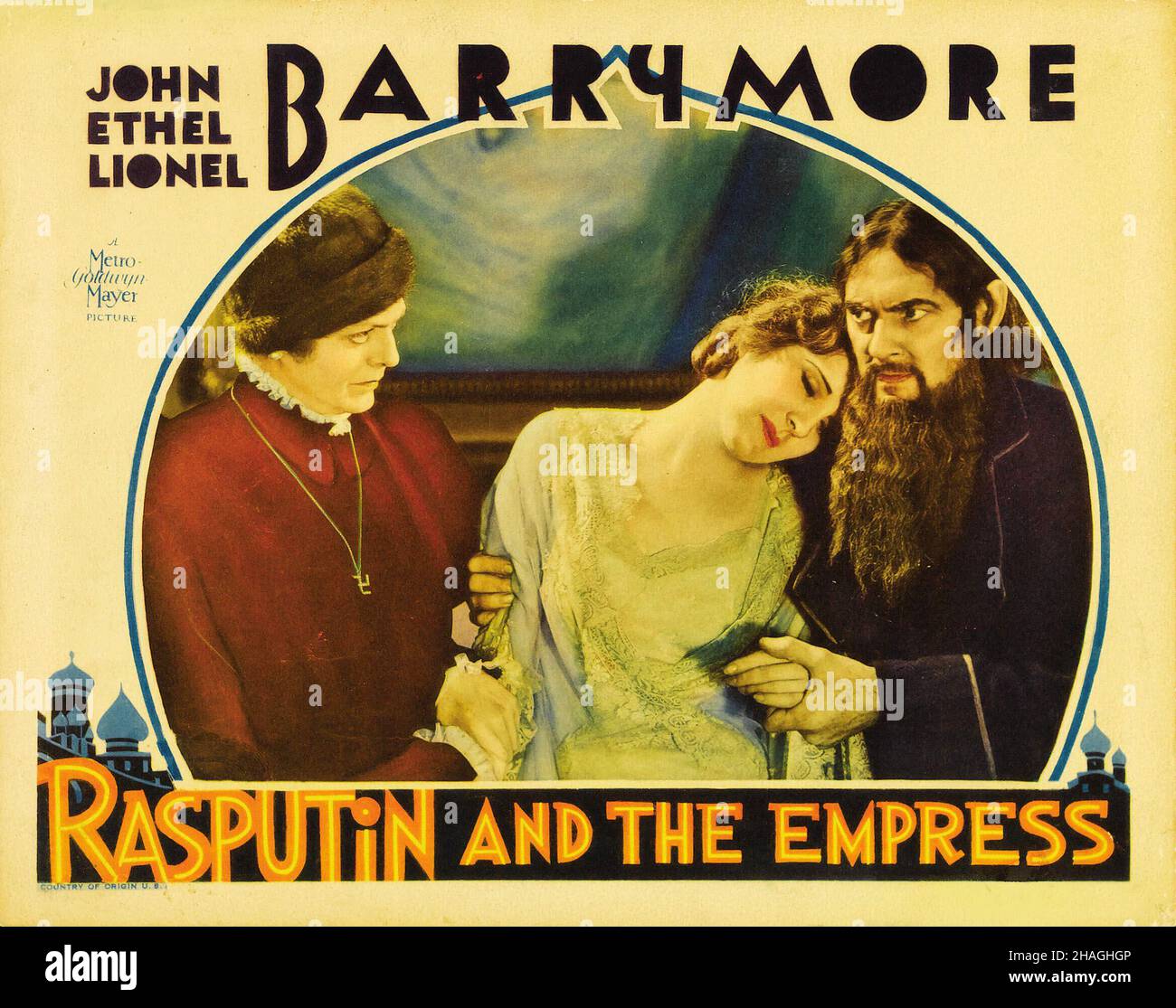 DIANA WYNYARD et ETHEL BARRYMORE à RASPOUTINE ET L'IMPÉRATRICE (1932), sous la direction DE RICHARD BOLESLAVSKI.Crédit: M.G.M./ Album Banque D'Images