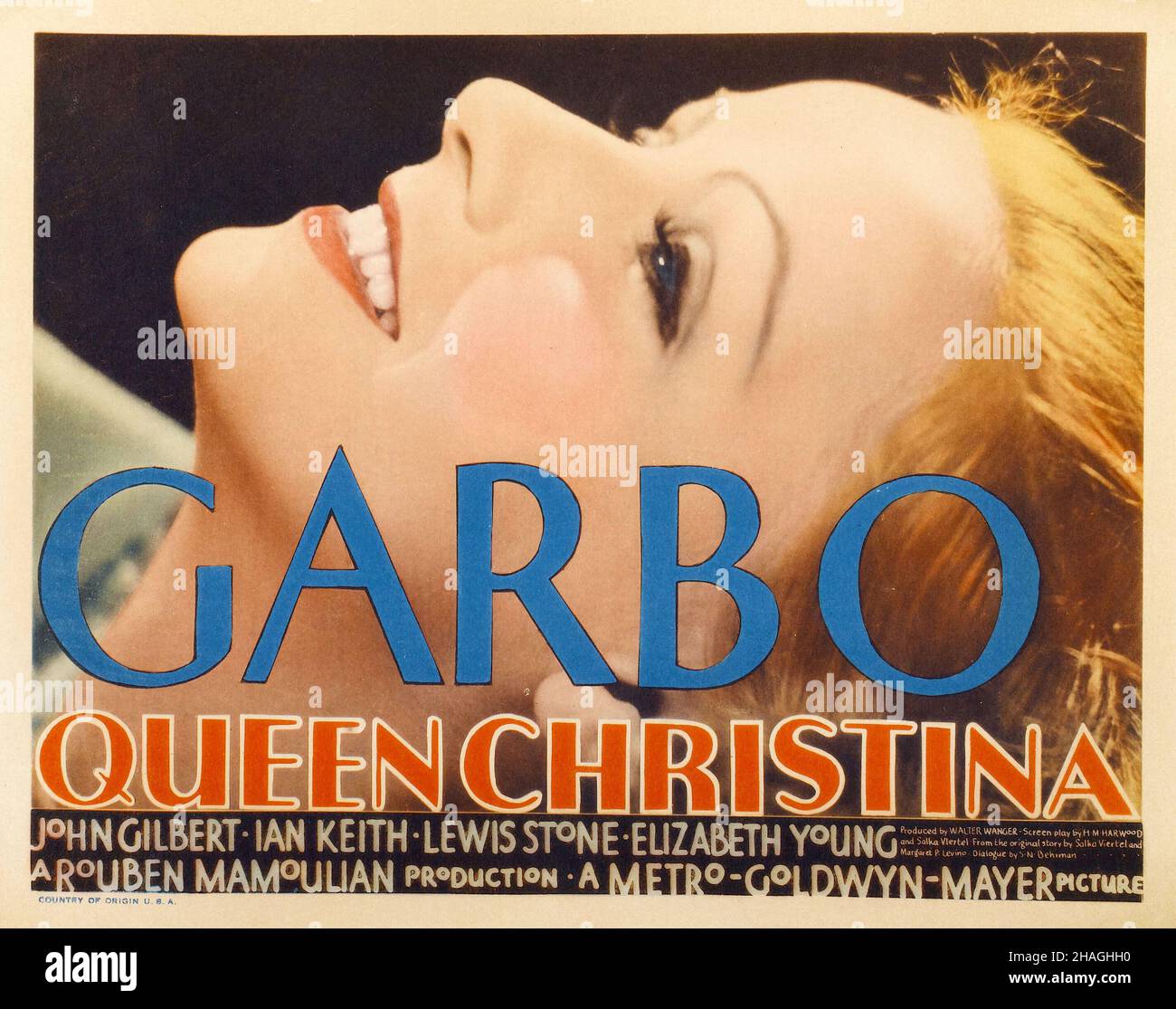 GRETA GARBO dans LA REINE CHRISTINA (1933), dirigée par ROUBEN MAMOULIAN.Crédit: M.G.M./ Album Banque D'Images
