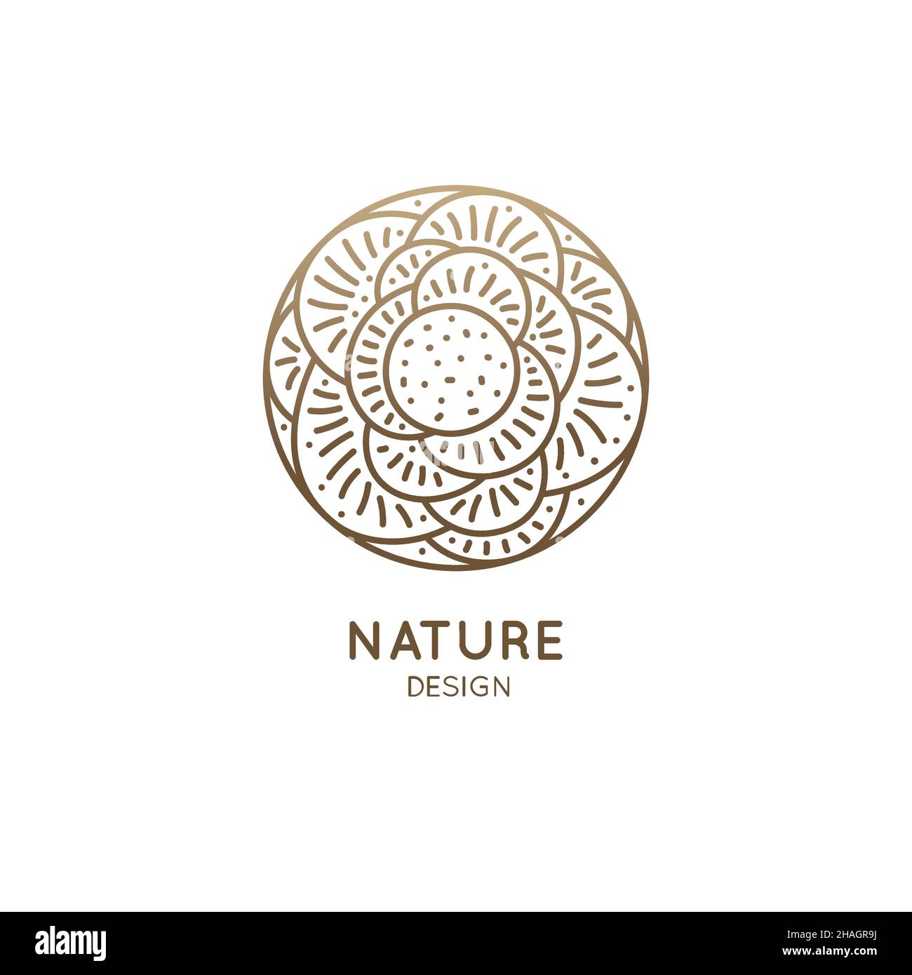 Logo floral de la rose Illustration de Vecteur