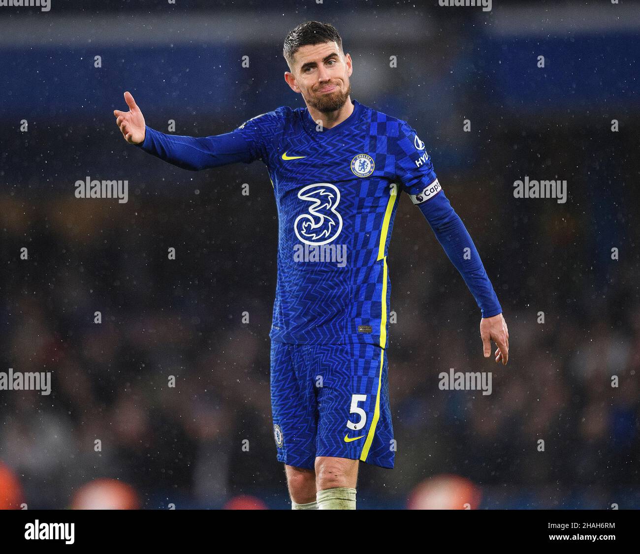 Londres, Royaume-Uni.11th décembre 2021.11 décembre - Chelsea c. Leeds United - Premier League - Stamford Bridge Jorginho lors du match de la Premier League à Stamford Bridge, Londres.Crédit photo : crédit: Mark pain/Alamy Live News Banque D'Images