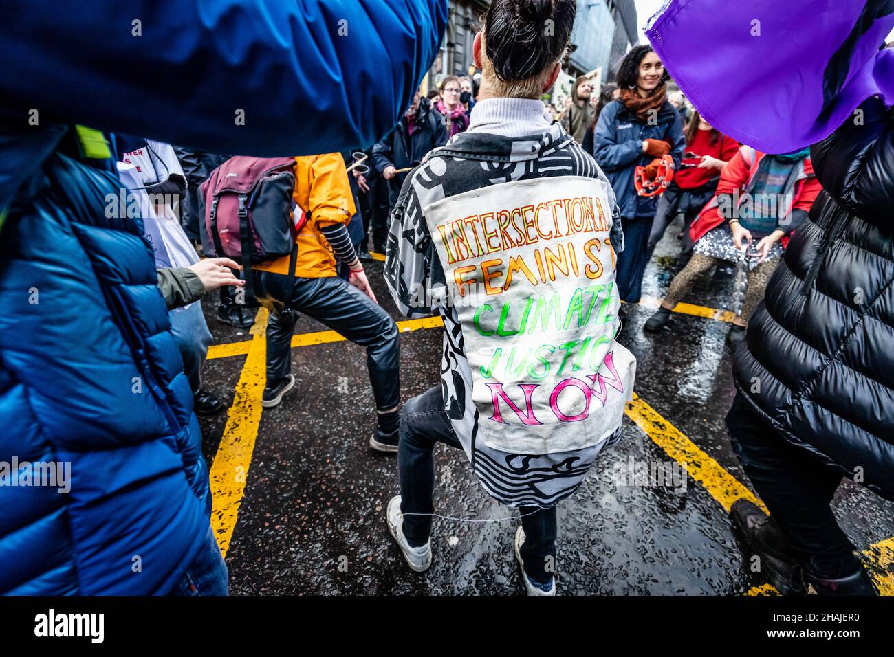 Journée mondiale d'action pour la justice climatique COP26 Glasgow, Écosse, Royaume-Uni.100 000 personnes ont manifesté le 6th novembre 2021 dans le cadre des pourparlers sur le changement climatique. Banque D'Images