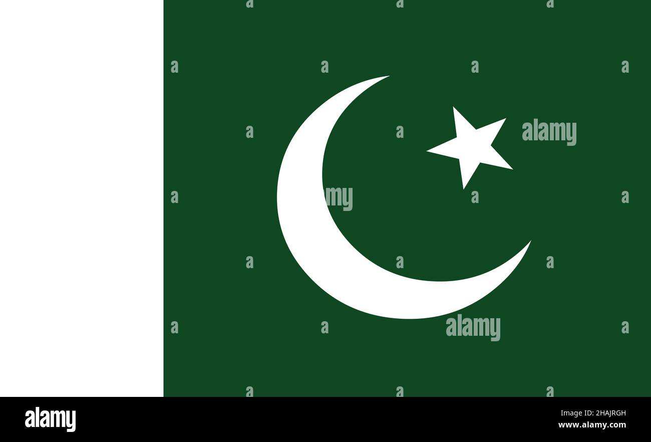 Illustration vectorielle du drapeau du Pakistan Illustration de Vecteur