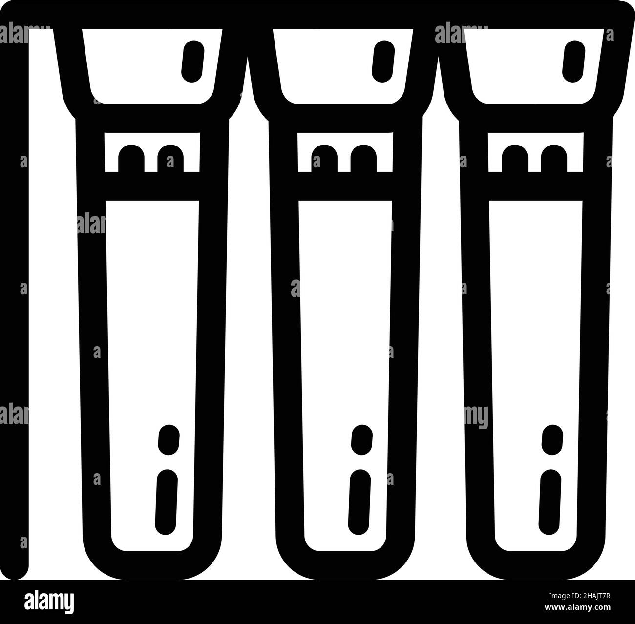 Icône vectorielle du triple filtre à eau pour la conception de sites Web isolée sur fond blanc Illustration de Vecteur