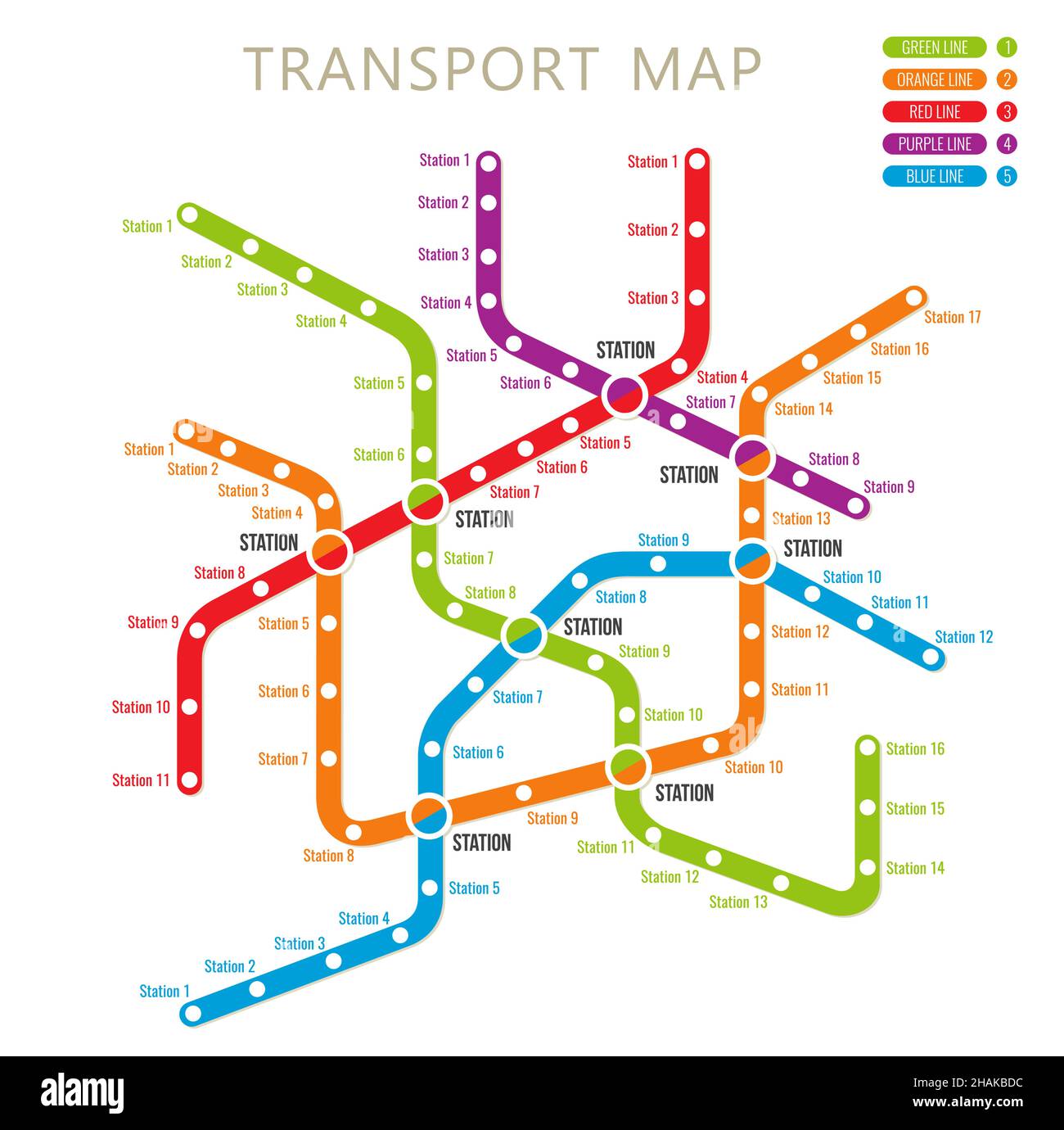 Carte des transports en métro, métro ou métro, schéma de lignes de la  station de métro de la ville urbaine, Vector.Métro, métro ou chemin de fer  sont à votre service Image Vectorielle