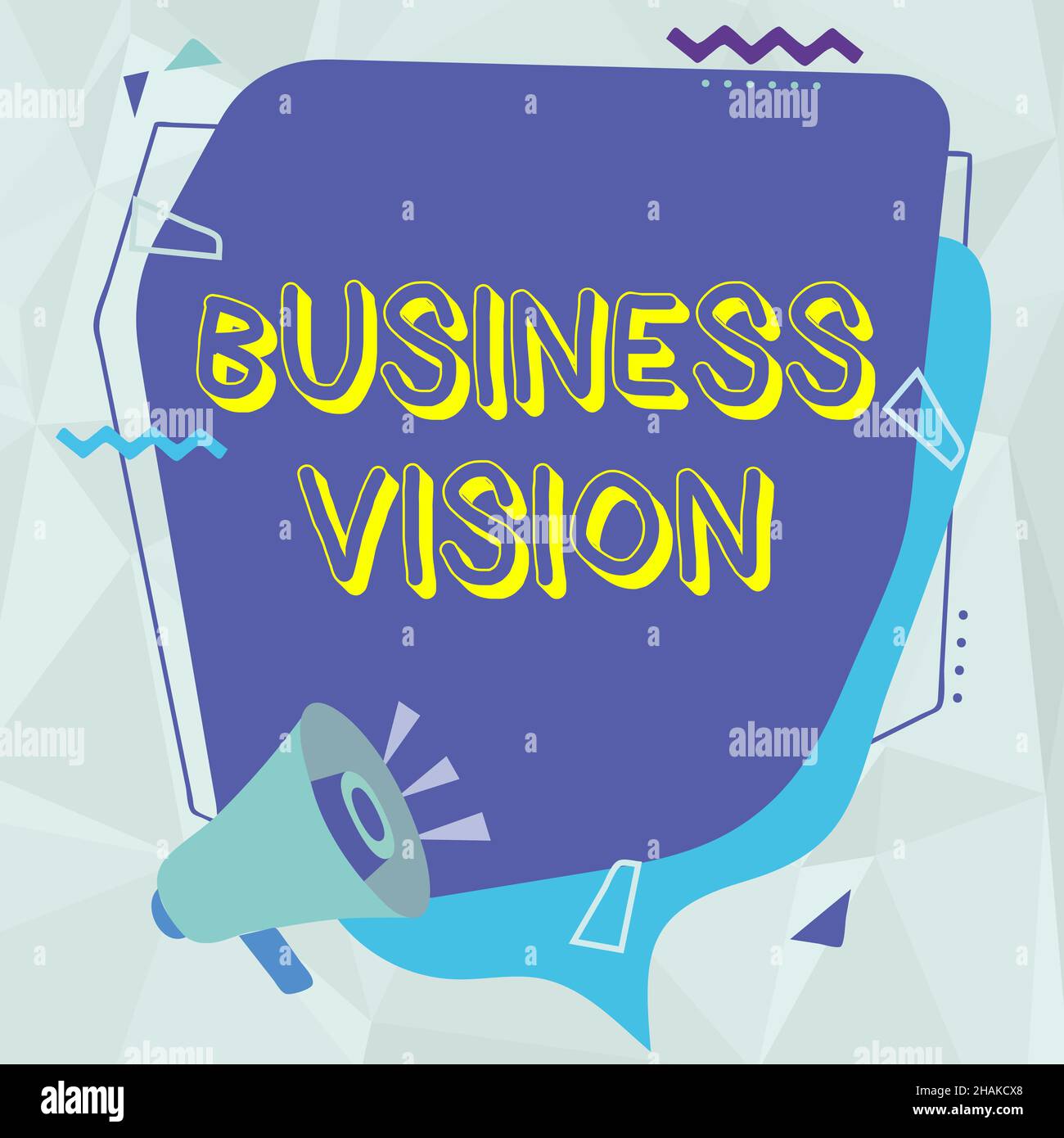 Écriture affichage de texte Vision d'entreprise.Concept signification ...