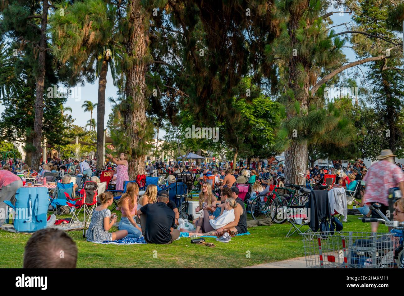 San Diego California, Coronado Promenade concert dans un parc Banque D'Images