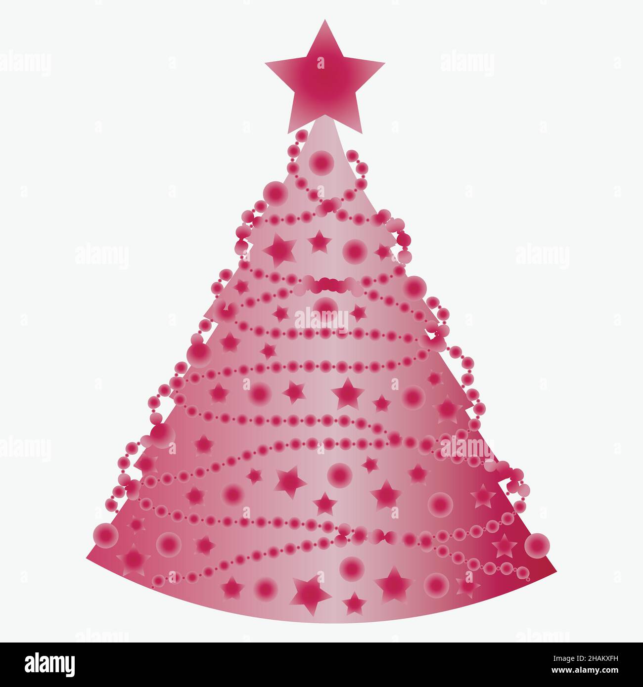 Illustration sur fond carré - sapin de Noël ou de Noël avec décorations.Stylisation, minimalisme.Élément de conception de livres, carnets, postc Illustration de Vecteur