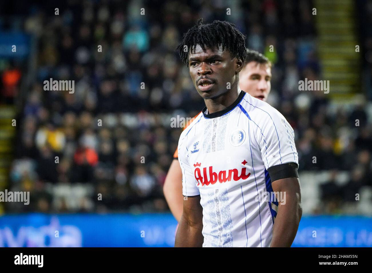 Odense, Danemark.12th, décembre 2021.Emmanuel Sabbi (11) d'Odense Boldklub vu pendant le match de la coupe Sydbank entre Odense Boldklub et Randers FC au Parc d'énergie nature d'Odense.(Crédit photo: Gonzales photo - Kent Rasmussen). Banque D'Images