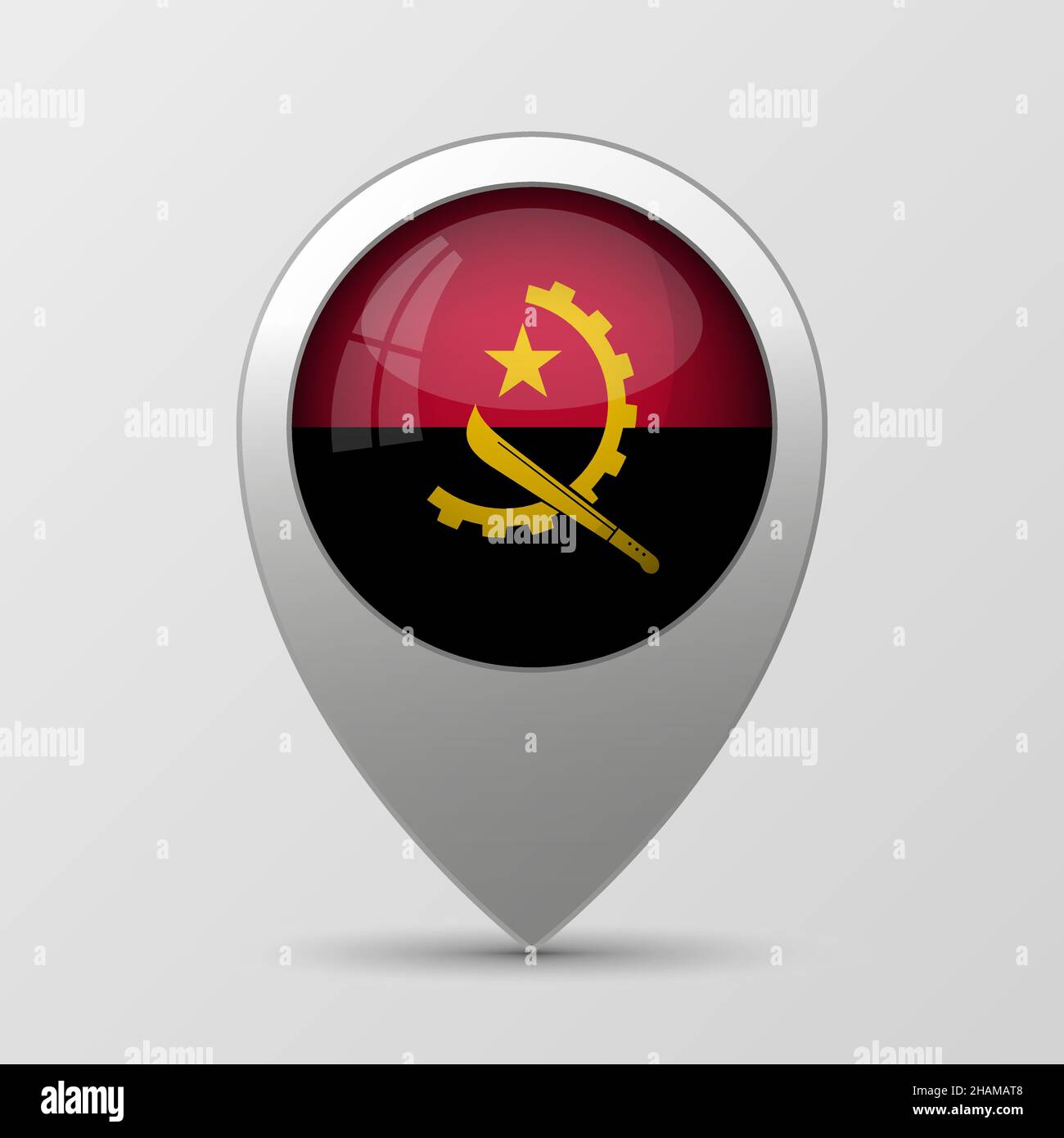 EPS10 fond patriotique vectoriel avec couleurs de drapeau angolais.Un élément d'impact pour l'utilisation que vous voulez en faire. Illustration de Vecteur