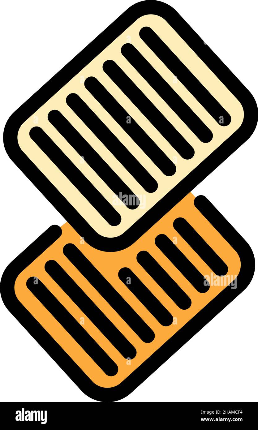 Icône de scénario fichiers.Fichiers de contour scénario icône de vecteur couleur isolé à plat Illustration de Vecteur