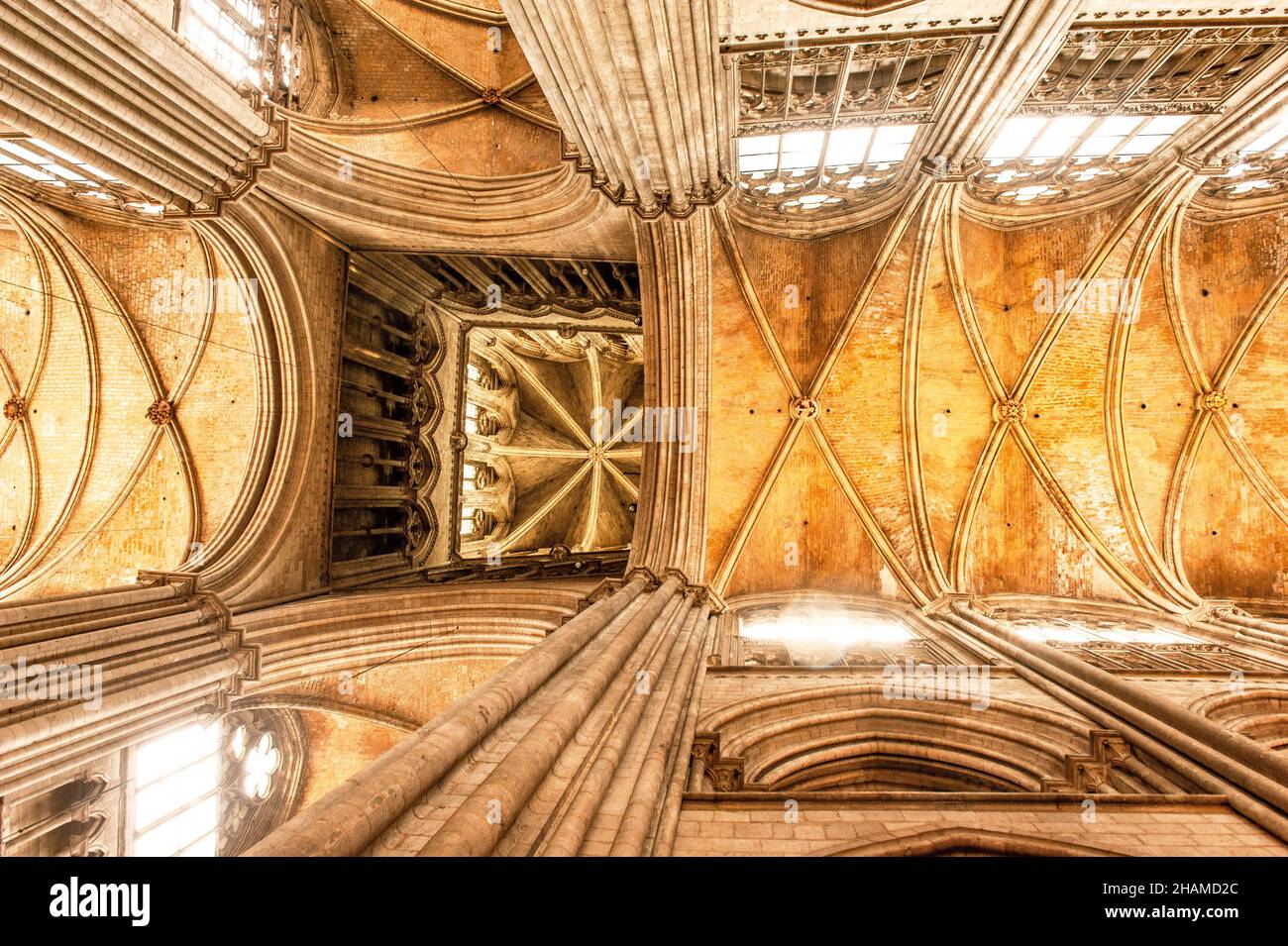 La voûte de la cathédrale de Rouen, France Banque D'Images