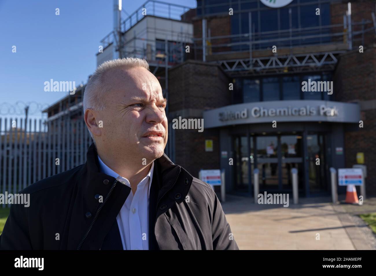 Le PDG Anders Opedal, le plus grand fournisseur d'énergie de Norvège, visite la région du port de Tyne et devient la base du plus grand parc éolien offshore au monde, le Royaume-Uni Banque D'Images