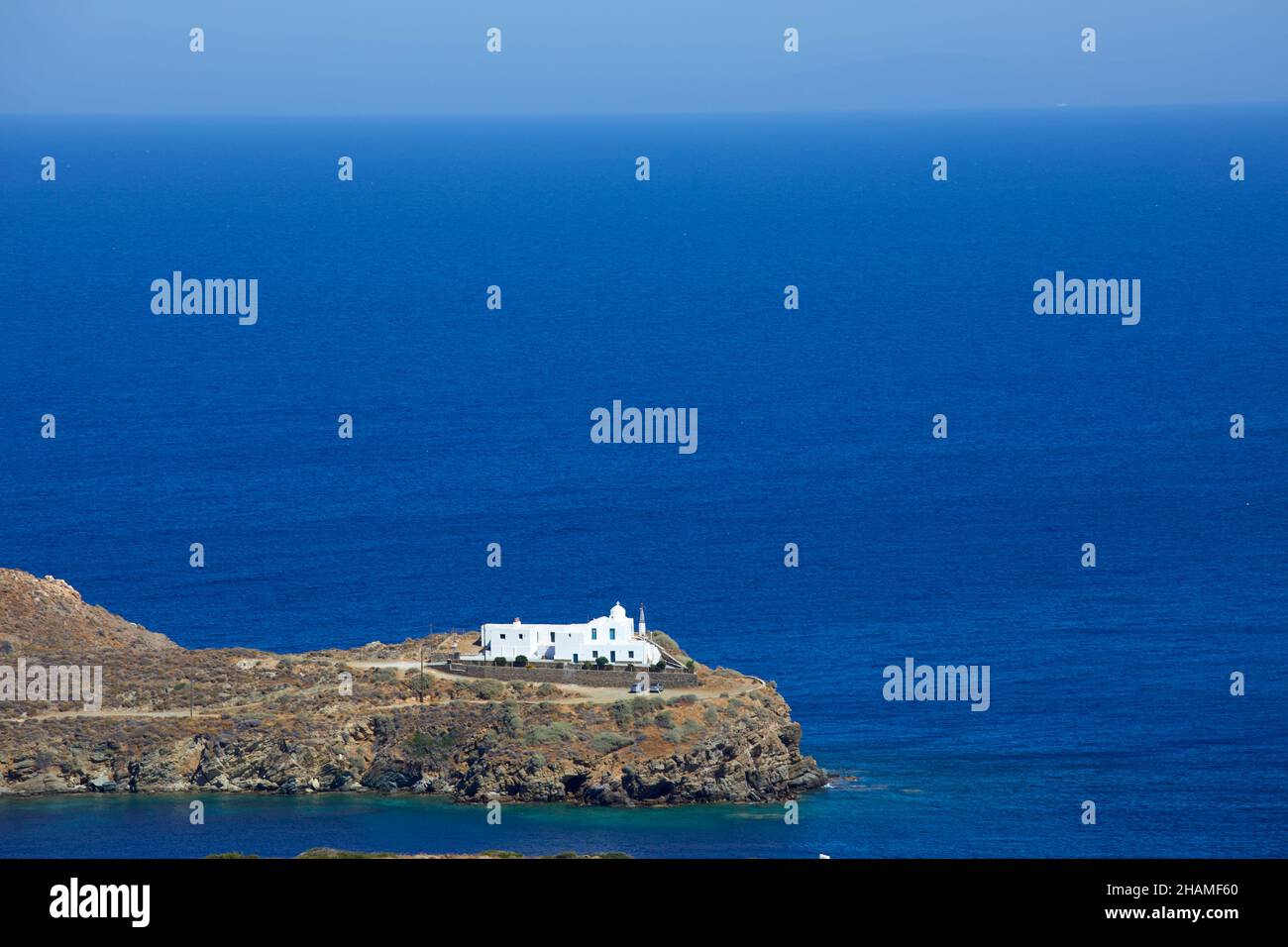 Monastère de Chrisopigi à Sifnos, Cyclades, Grèce Banque D'Images
