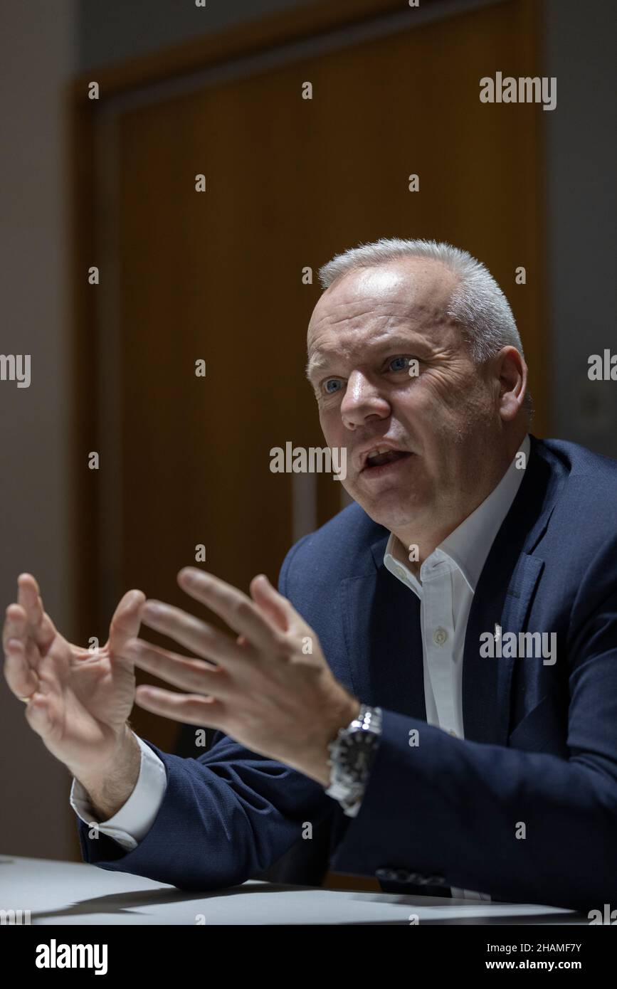 Le PDG Anders Opedal, le plus grand fournisseur d'énergie de Norvège, visite la région du port de Tyne et devient la base du plus grand parc éolien offshore au monde, le Royaume-Uni Banque D'Images