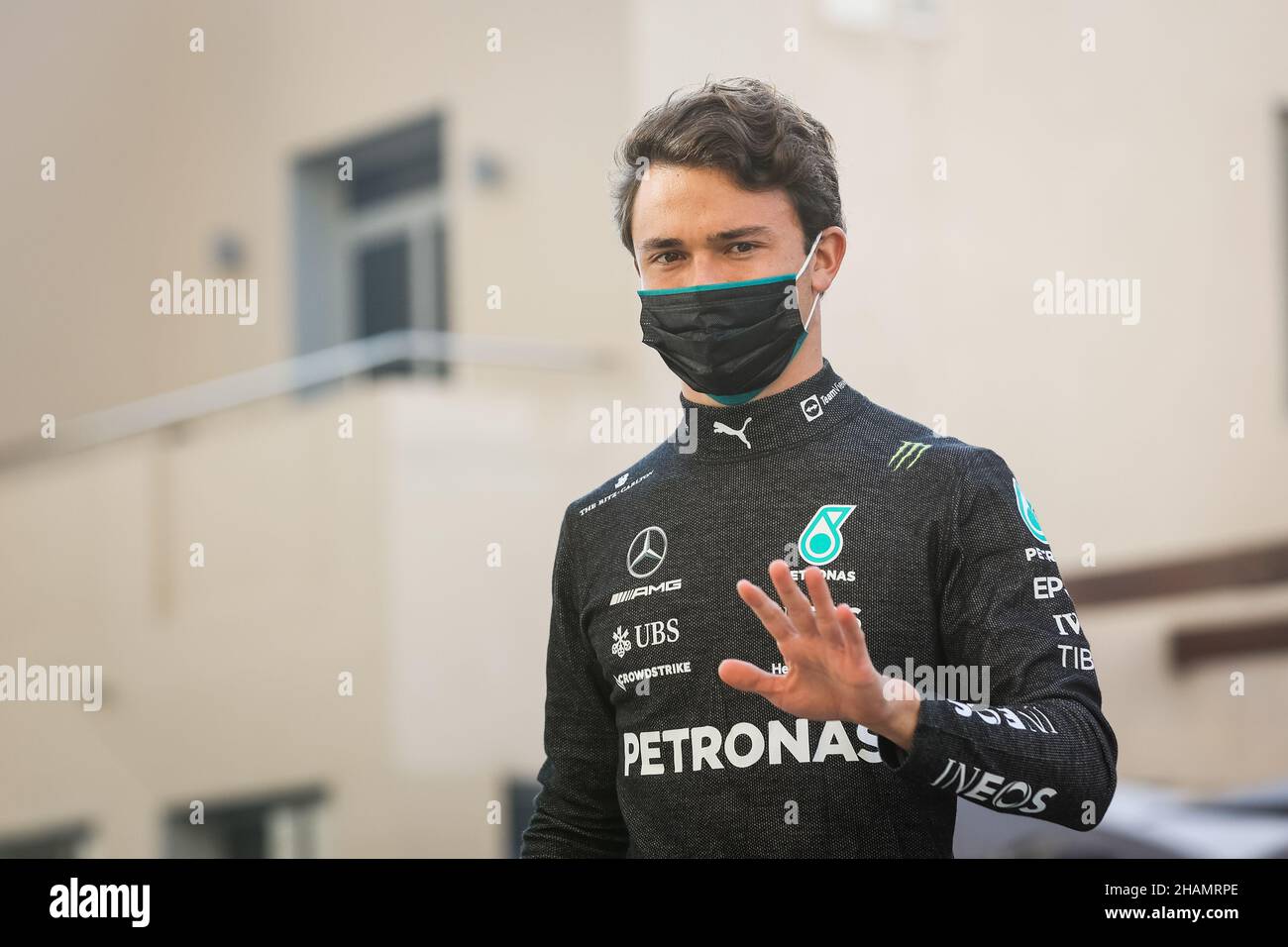 DE VRIES Nyck (Ned), Mercedes AMG F1 GP W12 E Performance, portrait lors des 2021 essais post-saison du 14 au 15 décembre 2021 sur le circuit Yas Marina, à Yas Island, Abu Dhabi - photo: Antonin Vincent/DPPI/LiveMedia Banque D'Images