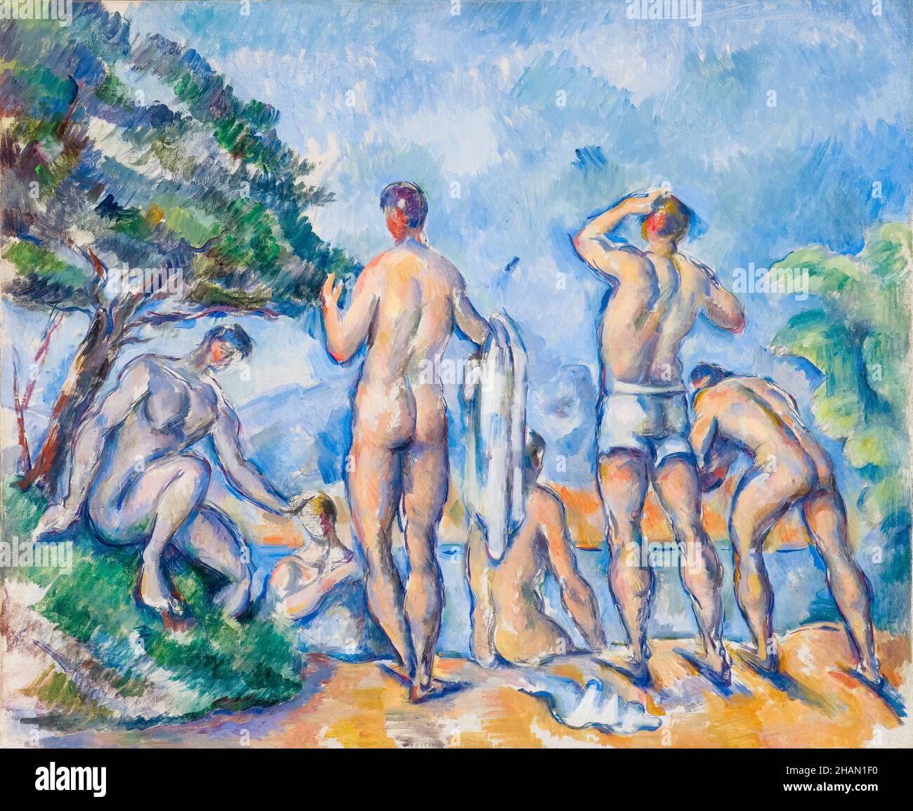 Paul Cézanne, baigneurs, peinture, 1890-1892 Banque D'Images