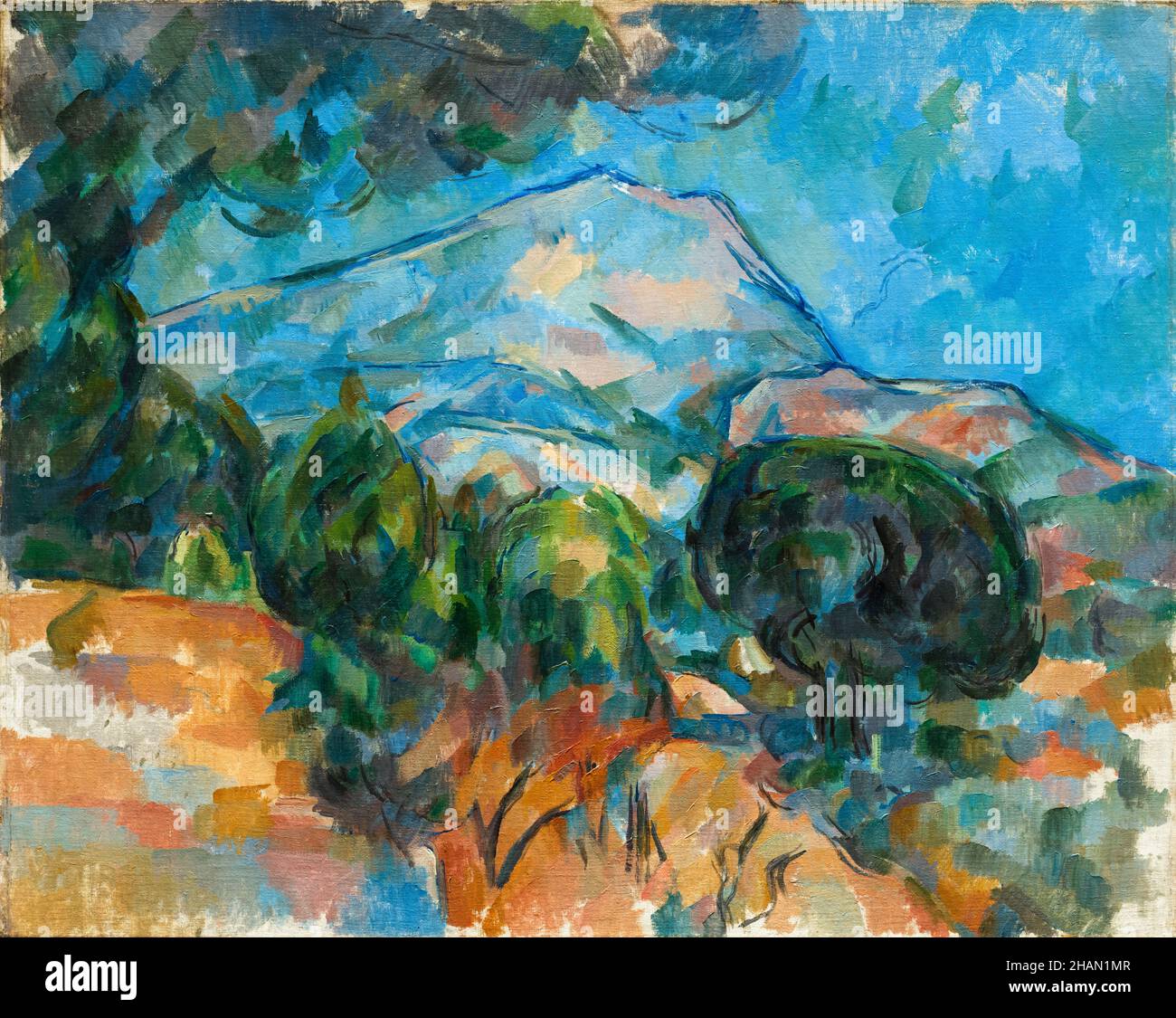 Mont Sainte-victoire, peinture paysagère de Paul Cézanne, vers 1904 Banque D'Images