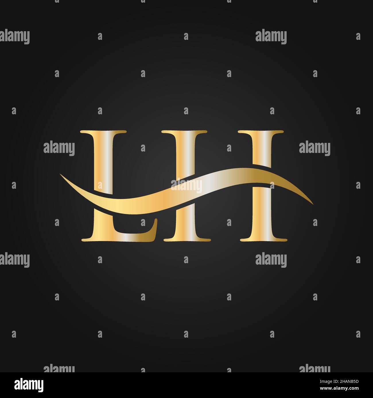 Modèle de logo Letter LH.LH, L H lettre logo Modern, Flat, minimaliste, Business, Company Sign Illustration de Vecteur