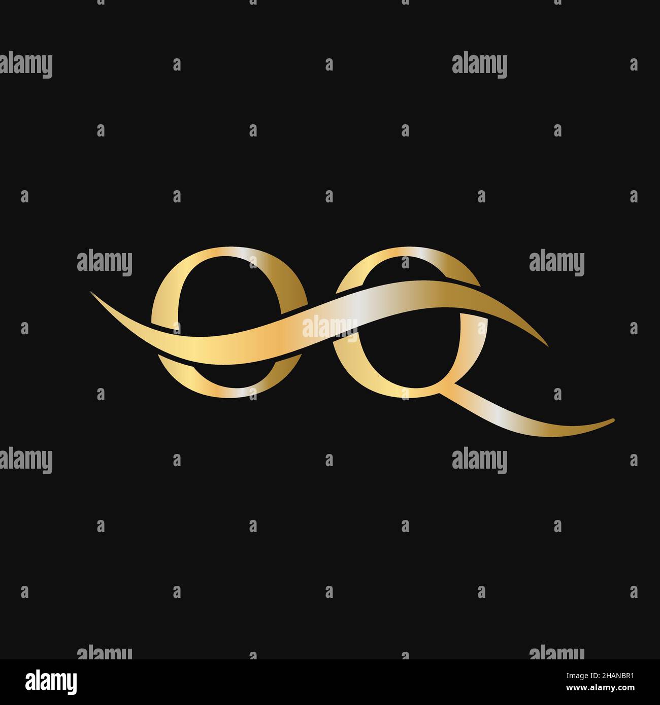 Modèle de logo Letter OQ.OQ, O Q lettre logo Modern, Flat, minimaliste, Business, Company Sign Illustration de Vecteur
