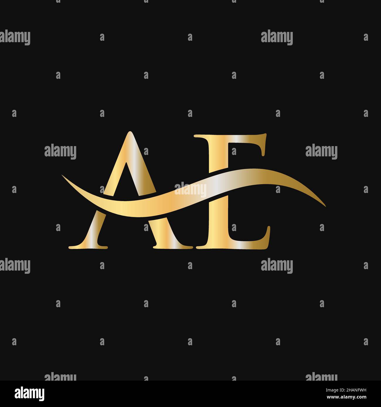 Modèle de conception d'affiche logo lettre AE.AE, A E Letter logo Modern, Flat, minimaliste, Business, Company Template Illustration de Vecteur