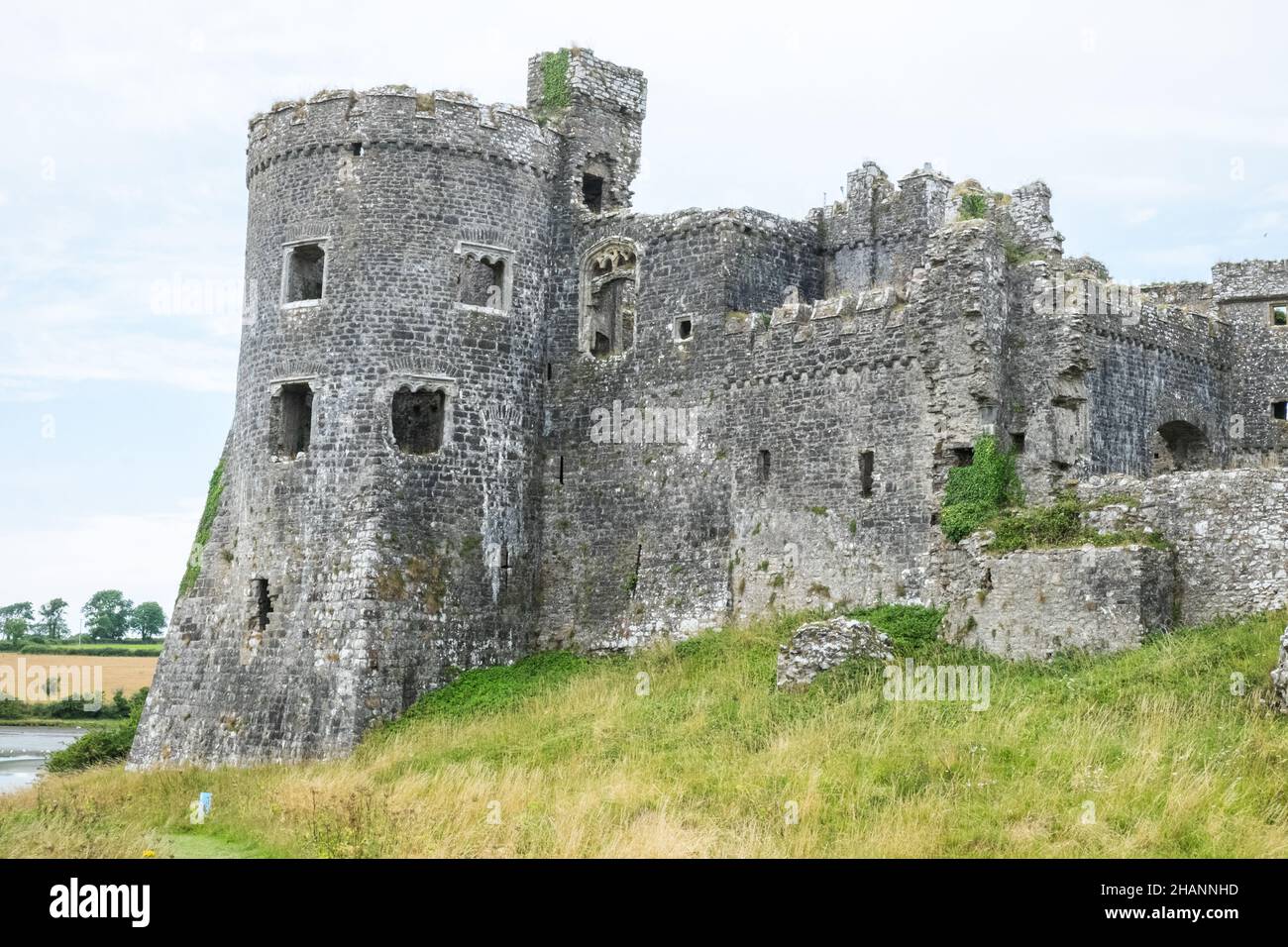 Carew, Château, Château de Carew, (gallois : Castell Caeriw) est, a, château, dans, le,Paroisse civile, of, Carew in, Pembrokeshire, pays de Galles.La célèbre famille PemCarew, qui prend leur nom de ce site, possède toujours le château et le loue au, Pembrokeshire Coast National Park, pour administration.brokeshire,West,Wales,Welsh,GB,Grande-Bretagne,Britain,British,UK,United Kingdom, Banque D'Images