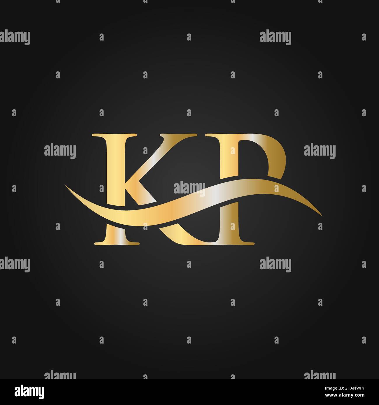 Modèle de logo lettre KP.KP, K P lettre logo Modern, Flat, minimaliste ...
