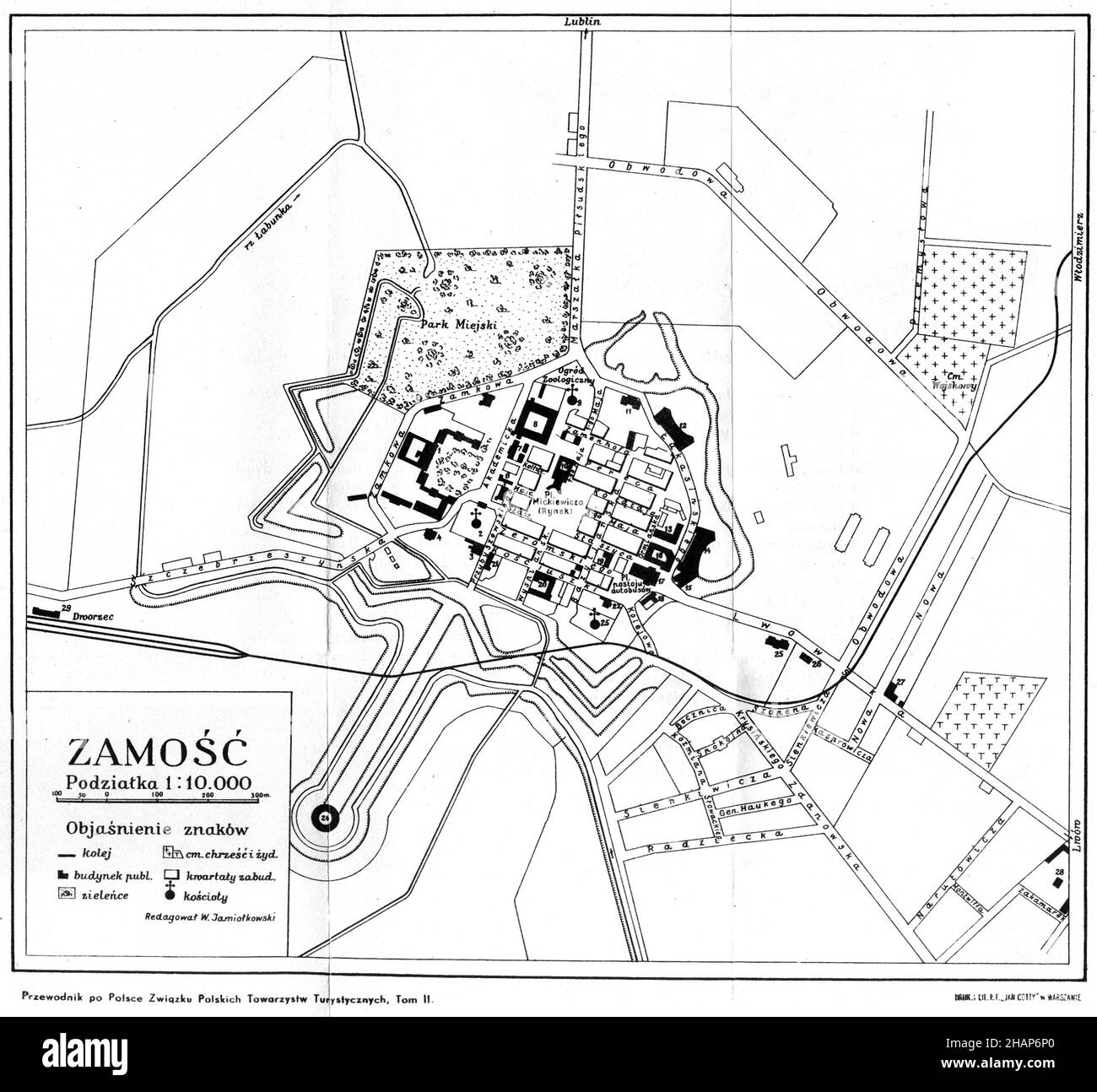 Carte Zamość, carte Zamosc, ville de Zamosc, Plan de la ville de Zamosc, vieille ville de Zamosc, Carte de la Pologne, carte de la Pologne, carte de l'ancienne Pologne, carte de l'ancienne Zamosc, affiche de Zamosc Banque D'Images