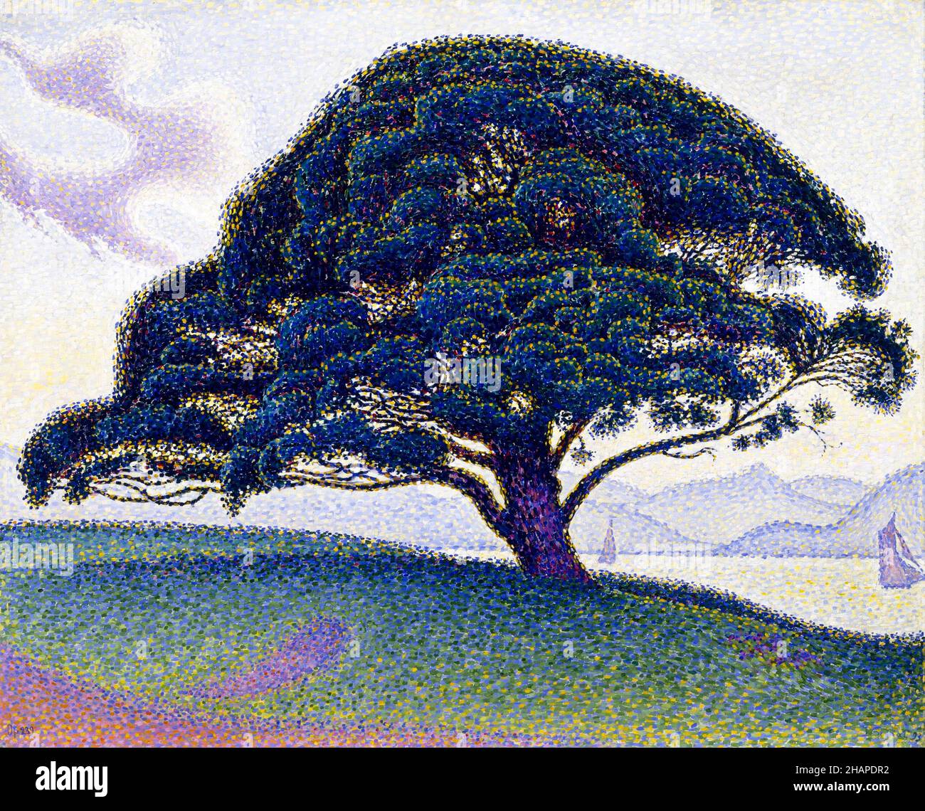 Le pin Bonaventure de Paul Signac (1863-1935), huile sur toile, 1893 Banque D'Images