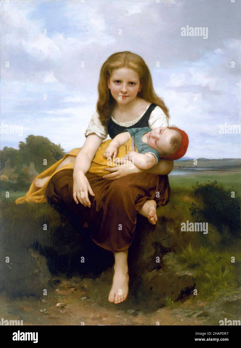 La sœur aînée de William-Adolphe Bouguereau (1825-1905), huile sur toile, 1869 Banque D'Images
