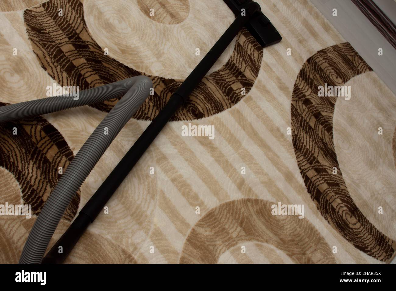 Vue de dessus des pièces aspirant jetées sur le tapis Photo Stock - Alamy