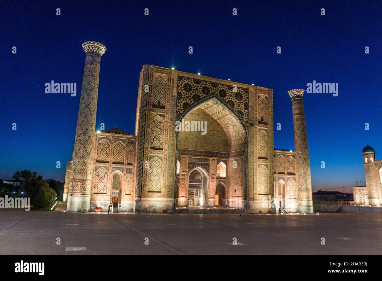 Ulugh Beg Madrasa à Samarkand, Ouzbékistan Banque D'Images