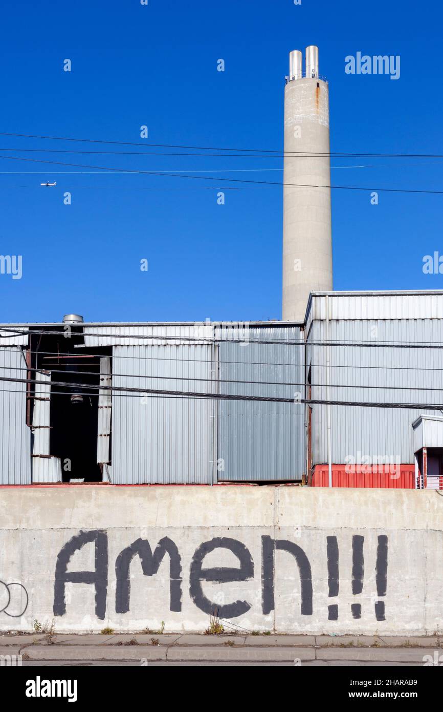 Detroit, Michigan - l'incinérateur de déchets d'énergie, qui a brûlé les ordures de Detroit pour produire de l'électricité de 1986 jusqu'à ce qu'il soit fermé en 2019 beca Banque D'Images