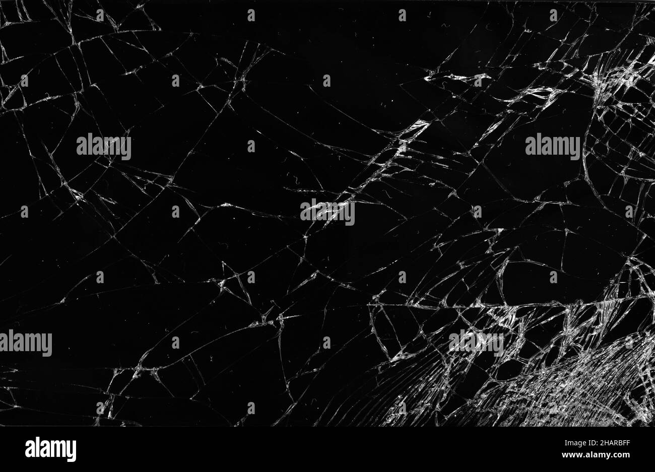 Texture de verre brisée.Résumé de l'écran fissuré du smartphone. Banque D'Images