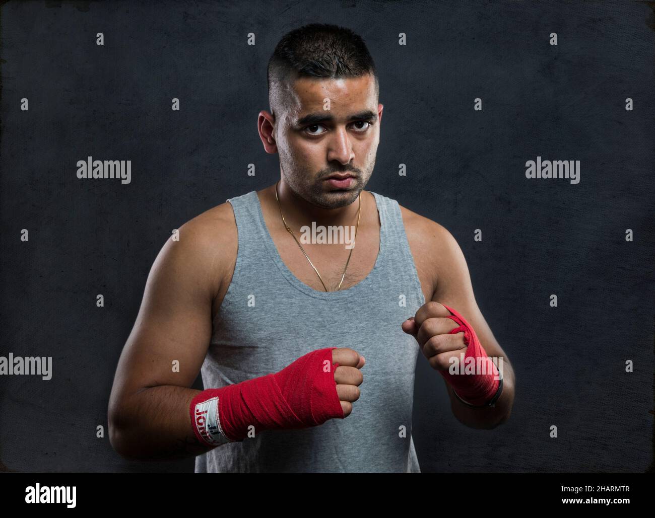 Portrait of a male boxer Banque D'Images