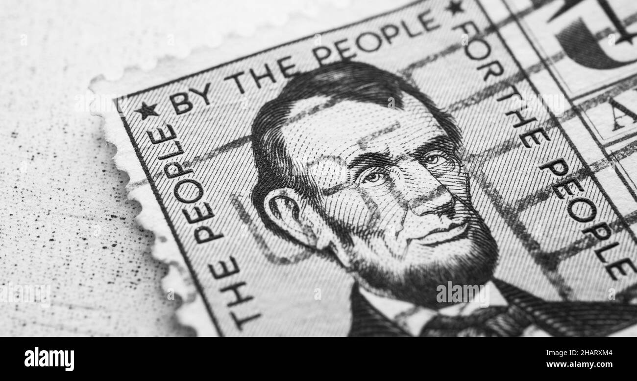 Kandy, Sri Lanka - 20 décembre 2020 : timbres des États-Unis à l'exposition de timbres de Kandy Banque D'Images