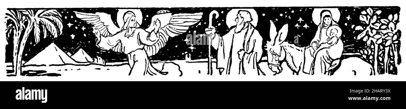 Angel montre les bergers le chemin vers le mangeur, , (, 1923), Engel zeigt den Hirten den Weg zur Krippe, un ange montre aux bergers le chemin de la crèche Banque D'Images