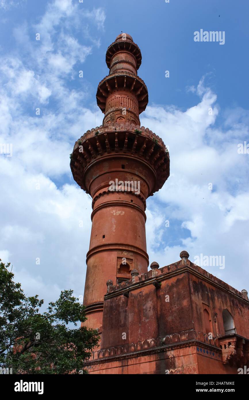 Chand Minar au fort de Daulatabad à Maharashtra, en Inde. Banque D'Images